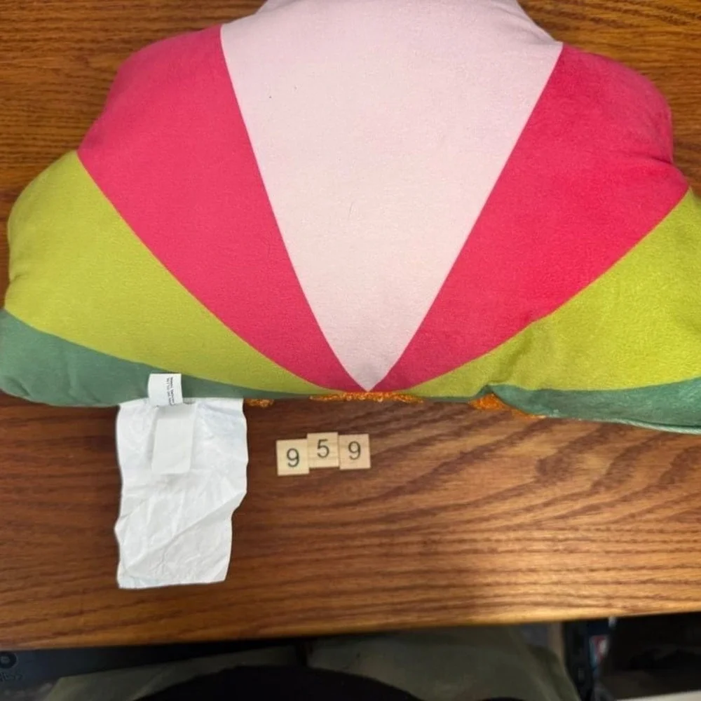 Turkey‎ Pillow fuzzy pink orange white thanksgiving fall autumn